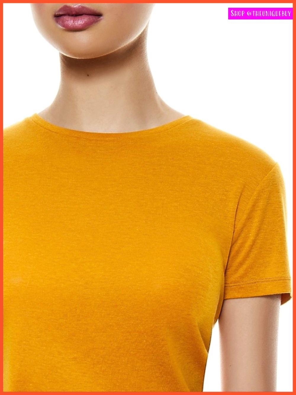 Alice + Olivia Cindy Autumn Gold Yellow Classic Cropped Tee Top